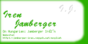 iren jamberger business card